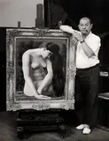 Moïse Kisling avec ses œuvres, c. 1950 by dit Michel Sima Michal Smajewski, Signées et annotées au crayon par son fils Pierre Sima, sold Jun 2025