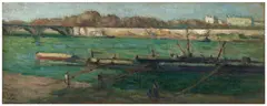 Le déchargement de la péniche by Maximilien Luce, 1925, Huile sur panneau, sold Dec 2025