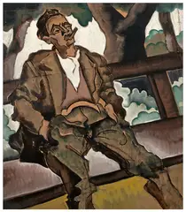 Homme assis by Hugo Scheiber, Aquarelle et gouache sur papier, sold Dec 2025