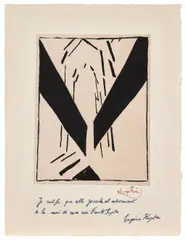 Etude pour "Quatre Histoires de blanc et noir by František Kupka, circa 1925-1926, Encre de Chine et crayon sur papier, sold Dec 2025
