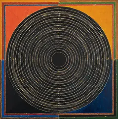 Bindu by S. H. Raza, 1990, Acrylic on canvas, sold Jun 2019