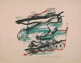 Untitled by Jagdish Swaminathan, Ink on paper pasted on board, sold Jun 2019