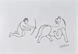 Untitled by Manjit Bawa, Pen on paper, sold Jun 2019