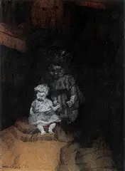 Untitled (Doll) by Bikash Bhattacharjee, Mixed media on paper pasted on board, sold Jun 2019