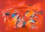 Untitled by Laxman Shrestha, Oil on canvas, sold Jun 2019