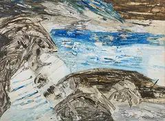 Untitled by Ram Kumar, Acrylic on paper, sold Mar 2019
