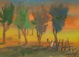 Untitled by Gopal Ghose, Gouache on paper pasted on board, sold Mar 2019