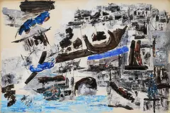 Untitled by Ram Kumar, 1987, Acrylic on paper pasted on mount board, sold Mar 2019