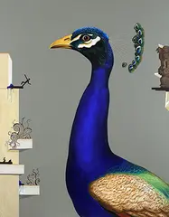 Untitled by Jagannath Panda, 2016, Acrylic and fabric on canvas, sold Mar 2019