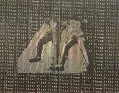 Untitled by Justin Ponmany, Acrylic and hologram on canvas, offered Mar 2019