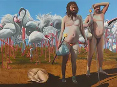 Soul Searchers by Shibu Natesan, 2004, Oil on linen, sold Dec 2018