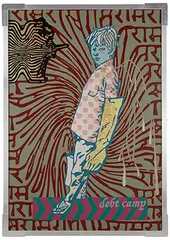 Humiliation Tax - 2 by Jitish Kallat, Acrylic and glitter on canvas, sold Dec 2018