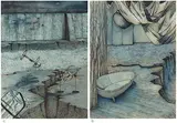 Cleansing Machines on This Side...On The Prowl For An Arse by Tushar Joag, Pen, watercolour and ink on paper pasted on board, sold Dec 2018