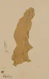 Untitled (Kirtonia) by Nandalal Bose, Ink on rice paper pasted on paper, sold Dec 2018