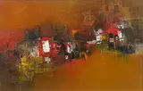 The Wrong Side of the Tracks by Shanti Dave, Oil on canvas, sold Dec 2018