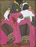 Untitled by Thota Vaikuntam, Acrylic on board, sold Dec 2018