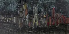 London East End by F. N. Souza, 1956, Oil on board, sold Dec 2018