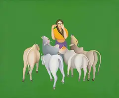 Untitled by Manjit Bawa, Oil on canvas, sold Dec 2018