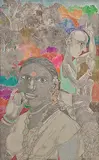 Untitled by K. Laxma Goud, Coloured pencils and graphite on rice paper pasted on paper, sold Dec 2018