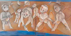 Untitled by Paritosh Sen, 1990, Oil and acrylic on canvas, sold Dec 2018