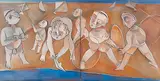 Untitled by Paritosh Sen, 1990, Oil and acrylic on canvas, sold Dec 2018