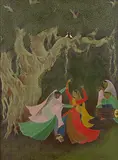 Untitled (Joyful Evening) by A. A. Raiba, Oil on canvas, sold Jun 2018