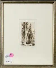 Untitled by Alfred Ray Burrell, etching, sold Feb 2026