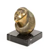 Bust by M.K. Shannon, 1982, bronze sculpture with stone base, sold Feb 2026