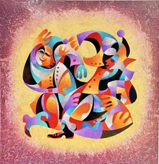 'Poetry in Motion', Seriolithograph by Edition Obscured, This vibrant seriolithograph in color on paper is titled Poe, sold May 2026