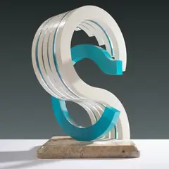 Synthesis series by Norbert L. Witkowski, acrylic elements. The composition features two interlocking, sold May 2026