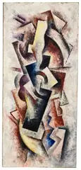Composition by Robert Marc, circa 1985, Huile sur carton, sold Dec 2025