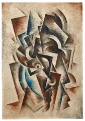Composition by Robert Marc, circa 1985, Huile sur toile, sold Dec 2025