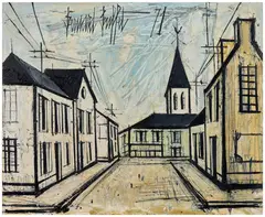Saint Servan by Bernard Buffet, 1971, Huile sur panneau d'isorel, sold Dec 2025