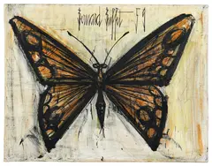 Papillon by Bernard Buffet, 1959, Huile sur toile, sold Dec 2025