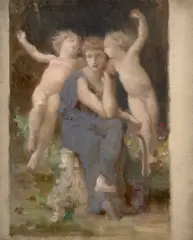 Etude pour 'Chansons de printemps' by William-Adolphe Bouguereau, Huile sur toile (Toile d'origine), sold Nov 2025