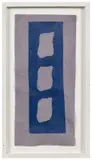 Sans titre by Claude Viallat, 2003, Monotype en bleu sur papier coton parme, sold Dec 2025