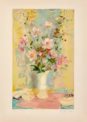 Fleurs by Le Pho, 1966, Lithographie en couleurs, sold Dec 2025