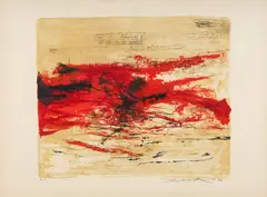 Lithographie 198 by Zao Wou-ki, 1968, Lithographie en 5 couleurs, sold Dec 2025
