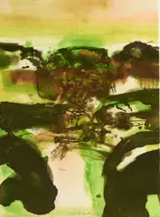 Beauregard by Zao Wou-ki, 1981, Illustrated book with 5 etchings and aquatints in colors one signed (9,57 x 6,93 in. each), sold Dec 2025