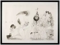 More Sketches of Spain - For Miles Davis - 1991 - planche 12 by George Condo, Eau-forte et aquatinte en noir sur Guarro, sold Dec 2025