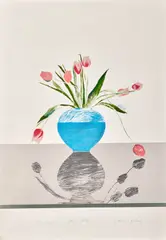 Pretty Tulips by David Hockney, 1970, Lithographie en couleurs, sold Dec 2025