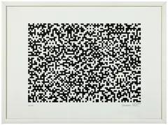 Binary Code (Black) by Invader, 2008, Sérigraphie en noir, sold Dec 2025