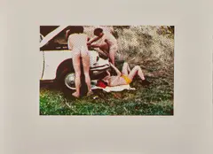 Les Hommes à la DS by Alain Jacquet, 1965, Sérigraphie en couleurs sur papier gaufré, sold Dec 2025