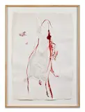 Twist your pelvis, scratch where it itches by Mithu Sen, 2009, Technique mixte sur papier fait main sur mesure, sans acide, sold Dec 2025