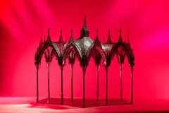 Pergola (scale model 1/10) by Wim Delvoye, 2011, Lasercut stainless steel, sold Dec 2025
