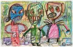 sans titre by Aboudia, 2010, Pastel sur papier, sold Dec 2025