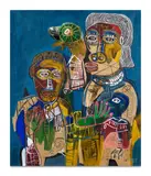 The man from the west by Hako Hankson, 2023, Technique mixte sur toile, sold Dec 2025