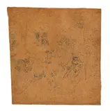 La naissance by Marc Chagall, 1910, Encre bleue sur papier bistre, sold Jun 2025
