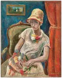 Portrait de Suzanne by Kostia Terechkovitch, 1927, Huile sur toile, sold Jun 2025