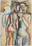 Trois femmes by Ossip Zadkine, 1920, Aquarelle sur papier, sold Jun 2025